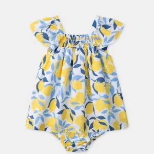 Abito + bloomers stampati di limoni per Bebé Ragazza