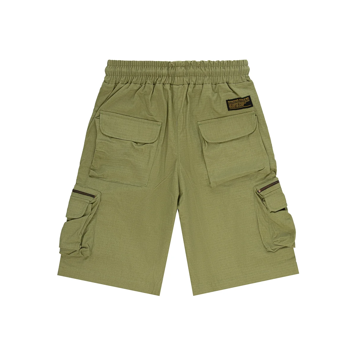 "RETROFUTURE CARGO" Ripstop Cargo Short Military Green - immagine 4